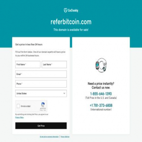 Скриншот главной страницы сайта referbitcoin.com